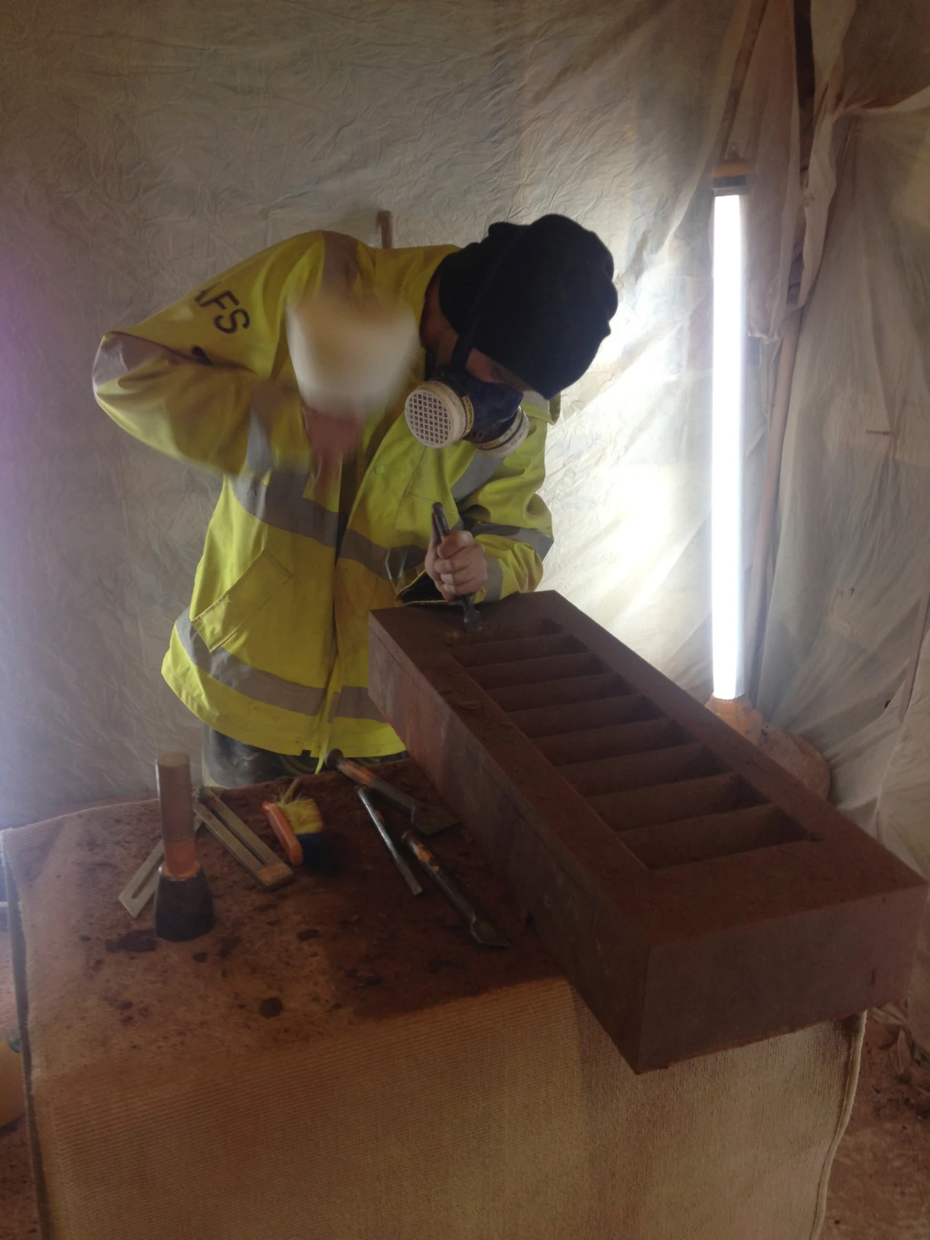 Stone carving for St Catherine’s Church, Hoarwithy, from the 2013 working archive