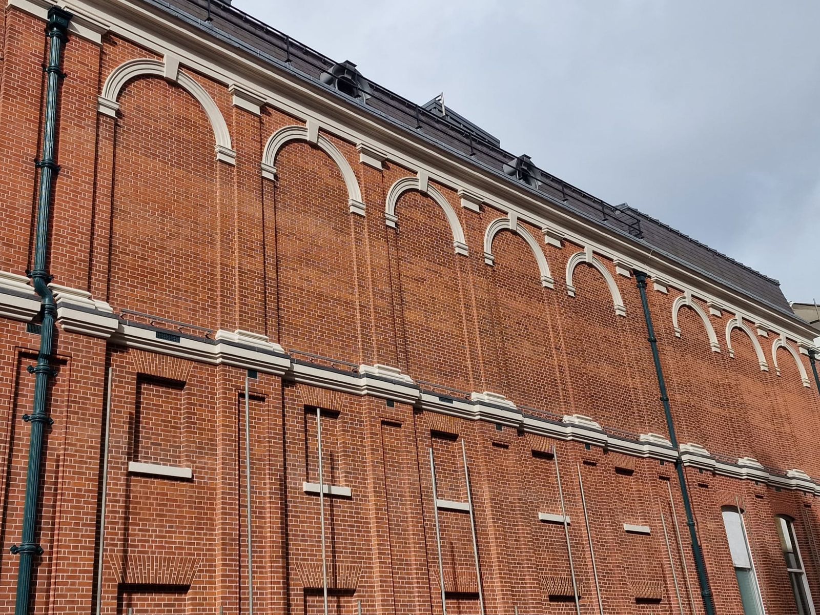 The completed brick and stucco elevation of The Wallace Collection, London